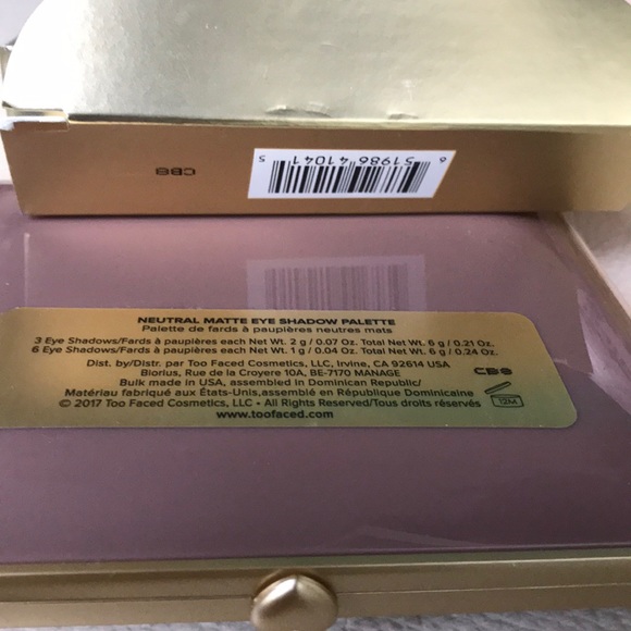 TOO FACED NATURAL MATTE EYESHADOW PALETTE - Picture 6 of 6